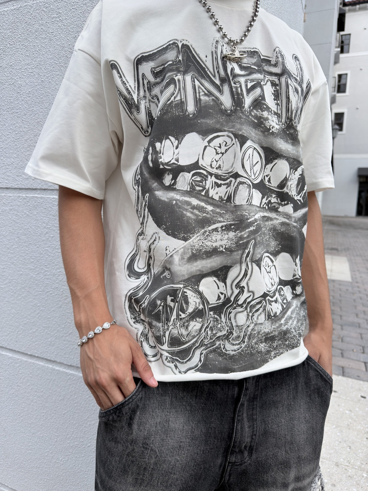 Bone White Grill TEE